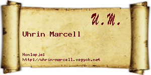Uhrin Marcell névjegykártya