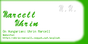 marcell uhrin business card